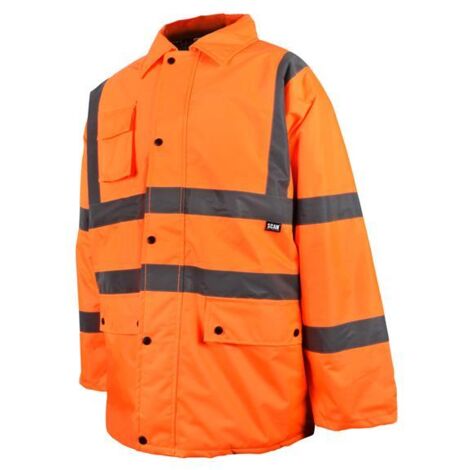 Scan Hi-Vis Motorway Jacket Orange Large 44in SCAHVMJLO