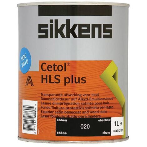 Sikkens 5085945 Cetol HLS Plus Translucent Woodstain Ebony 1 litre SIKCHLSPE1L