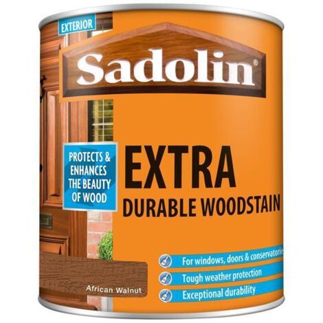 Sadolin 5028555 Extra Durable Woodstain African Walnut 1 litre SAD5028555
