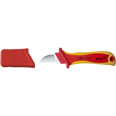 Wiha Cable stripping knife straight cutting edge for round cables in blister pack 200 mm (38798) (1/2)
