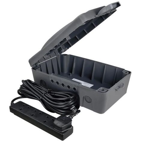 Masterplug Weatherproof Box with 10m 240V 4-Way Bar (1/5)