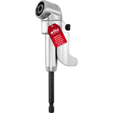 Wiha High-performance offset screwdriver with quick release holder, with 105° angled head, magnetic, 1/4 mm, 130 mm I for fastening around corners (32311)