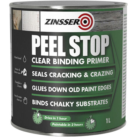 Zinsser Peel Stop Clear Binding Primer Paint 1 litre ZINPSP1L