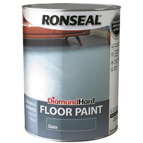 Ronseal 36109 Diamond Hard Floor Paint Satin Slate 5 litre RSLDHFPSL5L