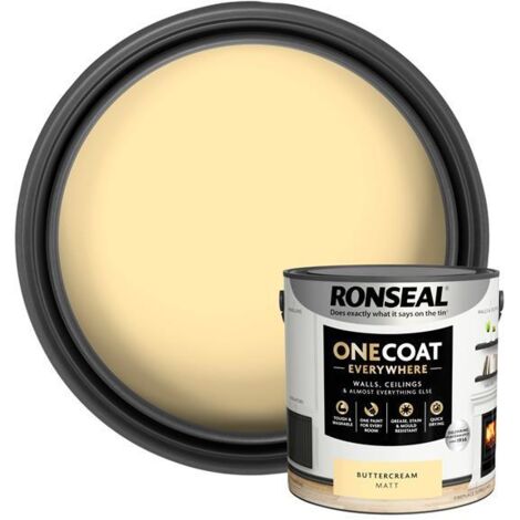 Ronseal One Coat Everywhere Interior Paint Buttercream Matt 2.5L