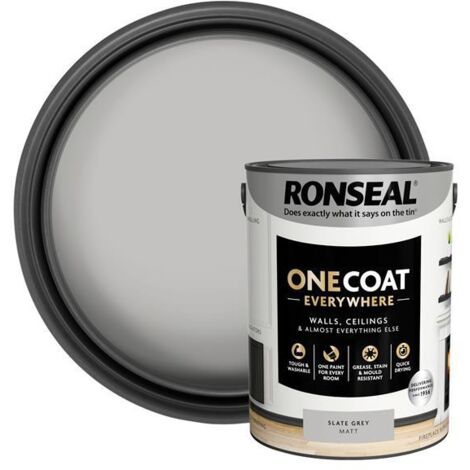 Ronseal One Coat Everywhere Interior Slate Grey Matt 5 litre RSLOCESGM5L