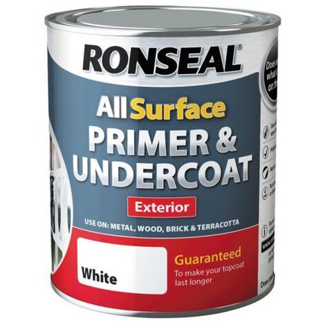 Ronseal 37559 All Surface Primer & Undercoat Exterior White 750ml RSLASPUEW750