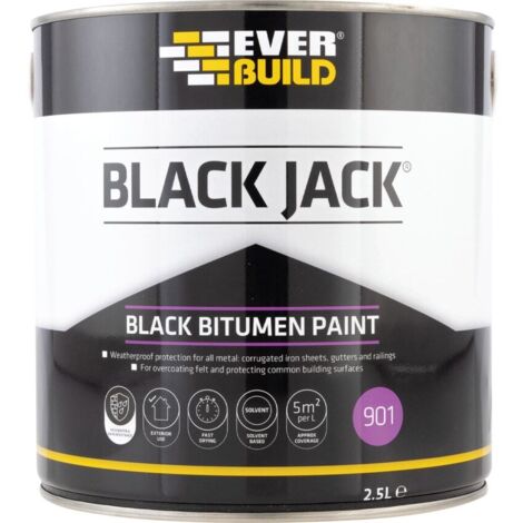 Everbuild 90102 Black Jack 901 Black Bitumen Paint 2.5 litre EVB90102