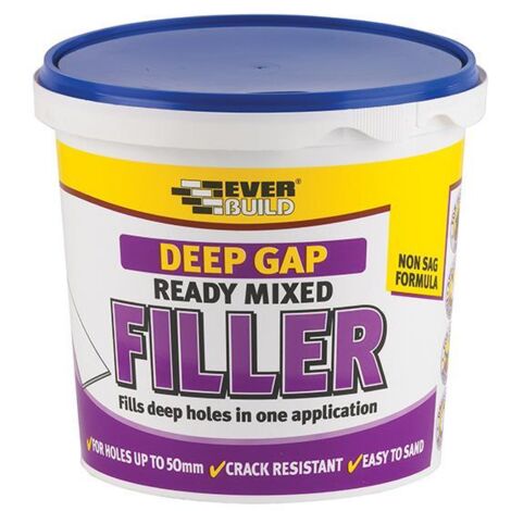 Everbuild – Deep gap filler 1 litre – For deep holes up to 50mm – Smooth finish ready to paint in 30 minutes – No shrinkage or sagging (1/3)