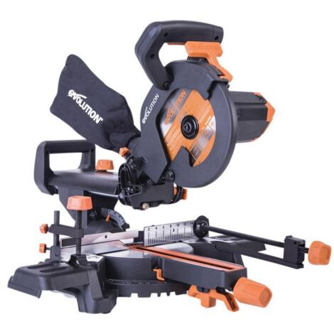 Evolution R210SMS+ Pro Multi-Material Sliding Mitre Saw 210mm 1500W 110V EVLR210SMSL
