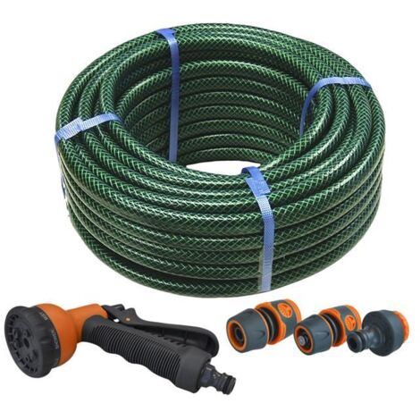 Faithfull PVC Reinforced Hose 30m Fittings & Spray Gun (1/6)