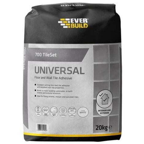 Everbuild TS700WE20 700 TileSet Universal White 20kg EVBTS700WE20
