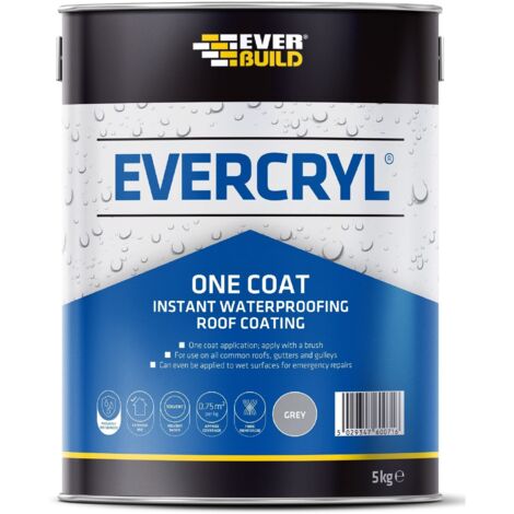 Everbuild Sika EVERCRYL® One Coat Grey 5kg EVBEVCRYL5GR