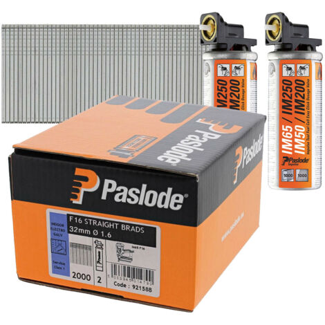 Paslode Brad Nail Fuel Pack F16 x 32mm Galv Qty 2,000