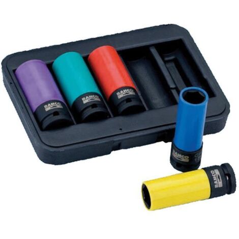 Bahco BWSS12P5 1/2in Drive Impact Wheel Socket Set, 5 Piece BAHBWSS12P5