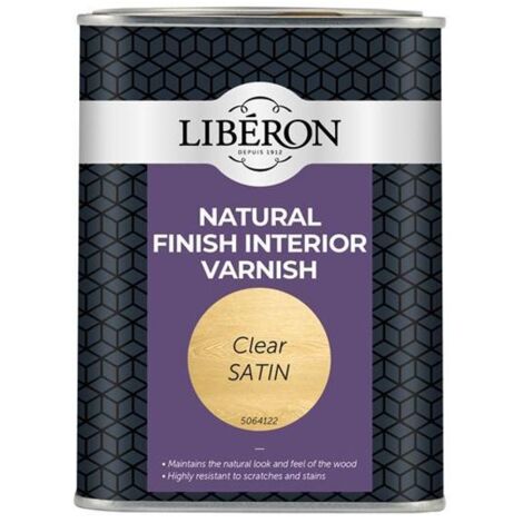 Liberon Natural Finish Interior Varnish Clear Satin 1L