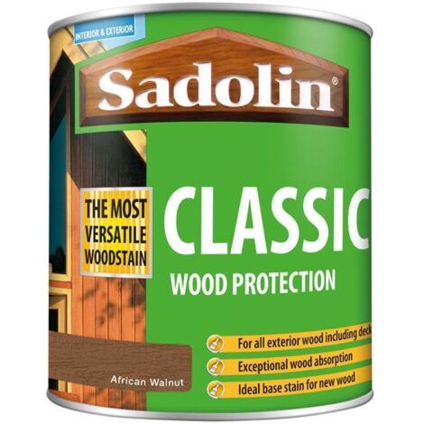 Sadolin 5028483 Classic Wood Protection African Walnut 1 litre SAD5028483