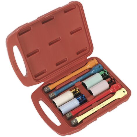 Sealey Torque Stick And Aluminium Wheel Impact Socket Set 8pc 1/2""D AK2243