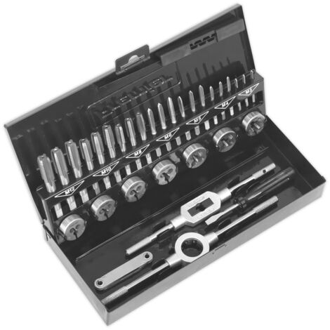 Sealey Metric Tap & Die Set Split Dies 32pc - HSS 4341 AK3015HSS