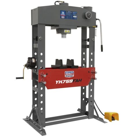 Sealey Premier Air/Hydraulic Floor Type Press with Foot Pedal 75 Tonne