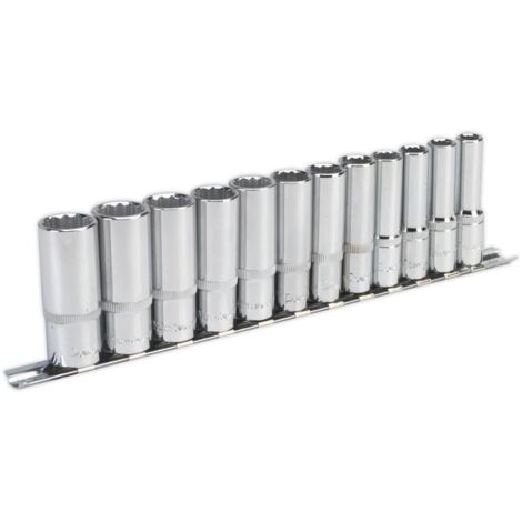 Sealey Premier Deep Socket Set 3/8""Sq Drive 12-point 12pc AK2683