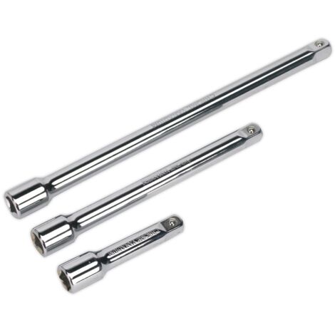 Sealey S0718 Siegen Extension Bar Set 1/4""Sq Drive 3pc