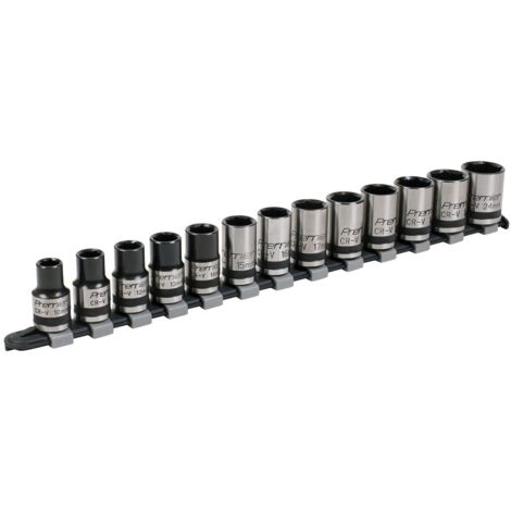 Sealey Premier Black Lock-On&trade Socket Set 1/2""Sq Drive 13pc AK2742B