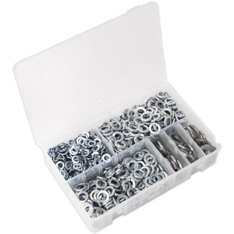 Sealey Spring Washer Assortment 1010pc DIN 127B M6-M16 Metric Zinc AB058SW