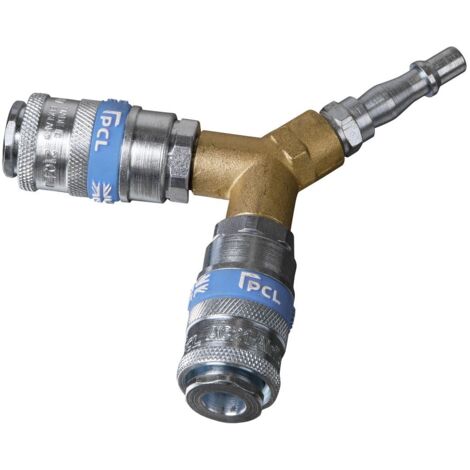 Sealey Y Adaptor Twin Air Line Coupling For Garage Workshop Tools AC87