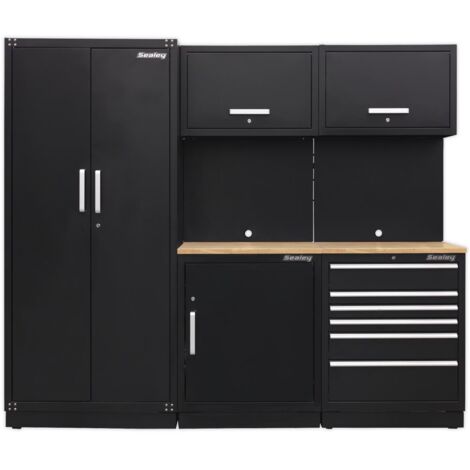 Sealey Premier™ Storage System with Hardwood Worktop 2.48m (1/5)