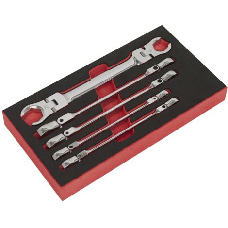 Sealey Premier Flexi-Head Flare Nut Spanner Set 5pc AK2652 (1/4)