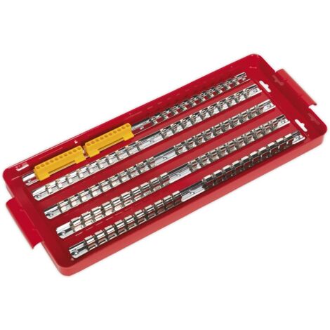 Sealey Socket Rail Tray 1/4"" 3/8"" & 1/2""D Steel Tray Has Five 430mm rails AK272