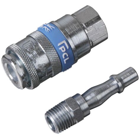 Sealey PCL Air Tool Coupling Kit 1/4""BSPT 2pc AC61