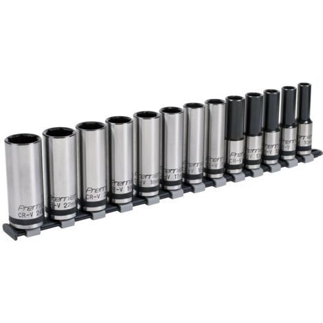 Sealey Premier Black Deep Lock-On&trade Socket Set 1/2""Sq Drive 13pc AK2745B