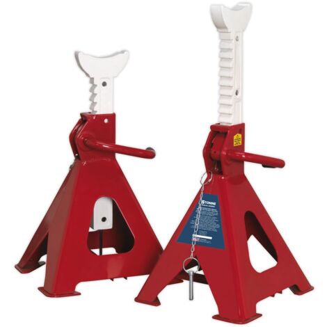 Sealey Auto Rise Ratchet Axle Stands (Pair) 5 Tonne Capacity per Stand AAS5000