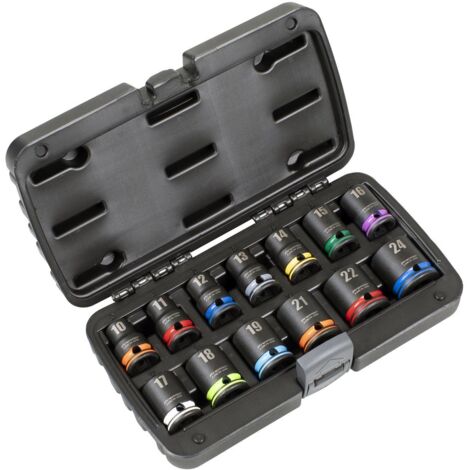 Sealey AK56160M Lock-On Impact Socket Set 1/2""Sq Drive 13pc 6pt Metric