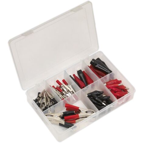 Sealey Crocodile Clip Assortment 60pc Black & Red AB023CA (1/4)