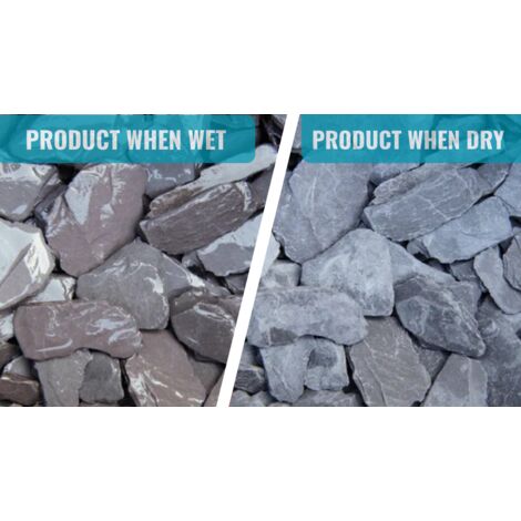 Decorative Gravel 30/50mm Blue Slate 20KG Bag Garden Landscaping Stones (1/3)