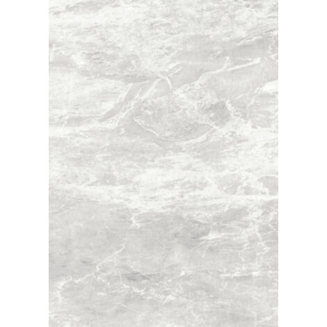 White Bardiglio  Laminate Kitchen Upstand  4.1m x 100mm x 20mm  -  FP9306