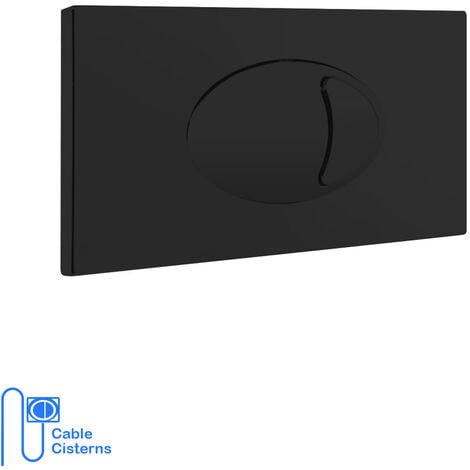 Black Dual Flush Plate Push Button for Cable Operated Concealed Cisterns Replacement