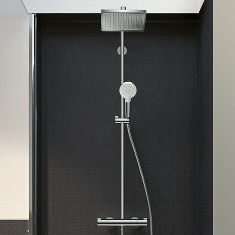 hansgrohe Crometta E Showerpipe 240 Thermostatic Mixer Shower Chrome Bathroom