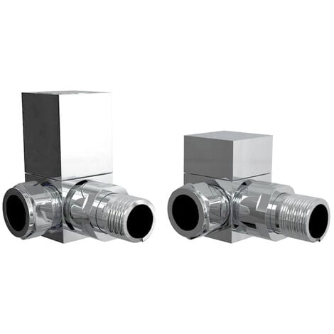Chrome Square Corner Radiator Valves