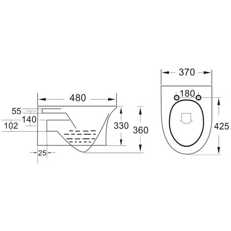 D Shape Rimless Wall Hung Toilet with GROHE 1.13m Concealed Cistern Frame & Flush Plate