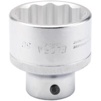 Draper 50mm Bi-Hexagon Socket for 3/4-Inch Drive, 3/4" Square Drive, Metric Size, Heavy-Duty Hexagon Socket