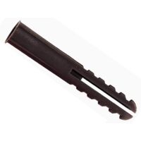 Rawlplug Brown Plastic Wall Plugs for Screw Sizes No.10-14, 10mm Diameter, Pack of 100 (Model R-OLD-BRN-100-C)