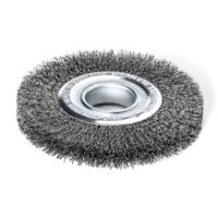 Lessmann Wheel Brush D250mm x W30-35 x 100 Bore Steel Wire 0.30 + Adaptors Set 4 +1
