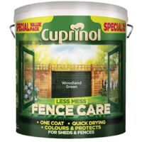 Cuprinol 5194072 Less Mess Fence Care Woodland Green 6 litre CUPLMFCWG6L