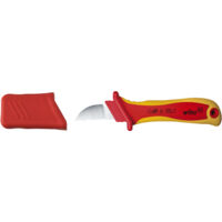 Wiha Cable stripping knife straight cutting edge for round cables in blister pack 200 mm (38798)