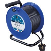 Masterplug Heavy-Duty Cable Reel 240V 13A 4-Socket Thermal Cut-Out 50m MSTHDCT50134