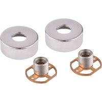 Shower Bar Valve Easy Fast Fix Fitting Kit: Round Chrome Shrouds Fixing Included